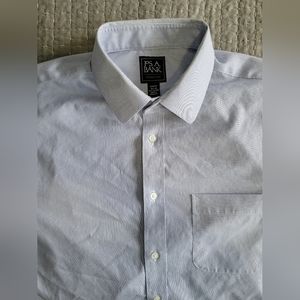 jos a bank Dress shirt long sleeve 16.5 34 Blue purple striped